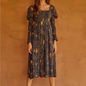 FARM Rio Night Sky Long Sleeve Dress